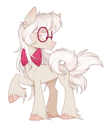 Size: 869x1000 | Tagged: safe, artist:higgly-chan, oc, oc only, oc:nemo von silver, species:earth pony, species:pony, glasses, male, simple background, smiling, solo, stallion, transparent background