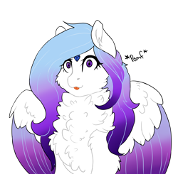 Size: 3060x2994 | Tagged: safe, artist:nightskrill, artist:royalwolf1111, oc, oc only, oc:cosmic harmony, oc:melody shard, species:pegasus, species:pony, blep, cheek fluff, chest fluff, colored wings, cute, death by cute, derp, female, fluffy, gem, gradient hair, gradient wings, mare, pomf, shrunken pupils, silly, simple background, solo, tongue out, transparent background, weapons-grade cute