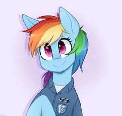 Size: 938x889 | Tagged: safe, artist:higgly-chan, character:rainbow dash, species:pony, clothing, crossover, cute, dashabetes, female, simple background, smiling, solo, the venture bros., white background