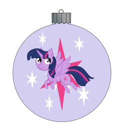 Size: 1181x1181 | Tagged: safe, artist:dyonys, character:twilight sparkle, character:twilight sparkle (alicorn), species:alicorn, species:pony, chibi, christmas ornament, decoration, simple background, transparent background