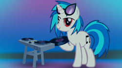 Size: 1920x1080 | Tagged: safe, artist:agkandphotomaker2000, character:dj pon-3, character:vinyl scratch, species:pony, female, solo