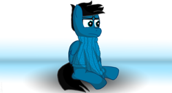 Size: 3960x2160 | Tagged: safe, artist:agkandphotomaker2000, oc, oc:pony video maker, species:pony, clothing, drawing, grumpy pone, itchy sweater, solo, sweater