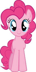 Size: 5987x12000 | Tagged: safe, artist:mrkat7214, character:pinkie pie, species:pony, episode:call of the cutie, g4, my little pony: friendship is magic, absurd resolution, cute, diapinkes, dilated pupils, female, simple background, smiling, solo, transparent background, vector