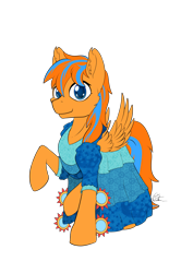 Size: 4677x6614 | Tagged: safe, artist:cafecomponeis, oc, oc only, oc:cold front, species:pegasus, species:pony, absurd resolution, clothing, crossdressing, cute, dress, looking at you, male, solo