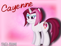 Size: 2176x1620 | Tagged: safe, artist:cyber-murph, character:cayenne, species:pony, species:unicorn, episode:canterlot boutique, g4, my little pony: friendship is magic, eyeshadow, female, makeup, signature