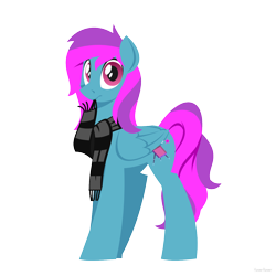 Size: 1280x1280 | Tagged: safe, artist:hoverrover, oc, oc only, species:pegasus, species:pony, clothing, cutie mark, female, hooves, lineless, male, mare, mouth hold, scarf, simple background, solo, transparent background, wings