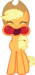 Size: 4284x9101 | Tagged: safe, artist:discorded, character:applejack, episode:apple family reunion, g4, my little pony: friendship is magic, absurd resolution, apple, female, gentlemen, simple background, solo, transparent background, vector