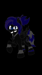 Size: 750x1334 | Tagged: safe, artist:cafecomponeis, oc, oc:bluesome, black background, male, simple background