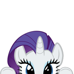 Size: 10000x10000 | Tagged: safe, artist:mrkat7214, part of a set, character:rarity, species:pony, species:unicorn, absurd resolution, cute, dawwww, eyelashes, eyeshadow, female, frog (hoof), high res, hnnng, horn, looking at you, makeup, mare, mascara, peeking, raribetes, simple background, solo, soon, transparent background, underhoof, vector