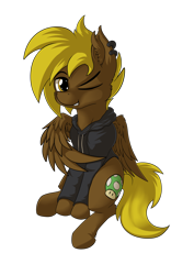 Size: 4677x6614 | Tagged: safe, artist:cafecomponeis, oc, oc only, oc:bricomaniaco, species:pegasus, species:pony, 2019 community collab, derpibooru community collaboration, absurd resolution, blinking, cloth, looking at you, requested art, simple background, solo, transparent background