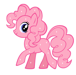 Size: 1584x1552 | Tagged: safe, artist:durpy, character:pinkie pie, species:pony, female, glitter, glittery, recolor, simple background, solo, transparent background, vector