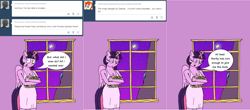 Size: 3844x1694 | Tagged: safe, artist:americananomaly, character:twilight sparkle, character:twilight sparkle (alicorn), species:alicorn, species:anthro, species:pony, anthroquestria, book, clothing, moon, necronomicon, night, nightgown