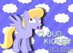 Size: 3056x2248 | Tagged: safe, artist:cyber-murph, character:cloud kicker, species:pegasus, species:pony, background pony, derp, faec, signature, silly, silly face, silly pony