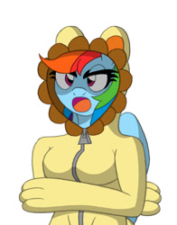 Size: 800x1020 | Tagged: safe, artist:supra80, character:rainbow dash, species:anthro, breasts, busty rainbow dash, clothing, costume, hoodie, pajamas, photoshop, shading, zipper
