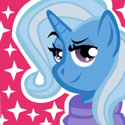 Size: 250x250 | Tagged: safe, artist:ladypixelheart, character:trixie, christmas, smiling
