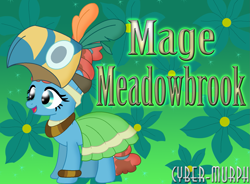 Size: 1839x1356 | Tagged: safe, artist:cyber-murph, character:meadowbrook, species:earth pony, species:pony, episode:a health of information, g4, my little pony: friendship is magic, female, healer's mask, hoofband, mask, signature