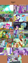 Size: 1760x3958 | Tagged: safe, artist:nightshadowmlp, edit, edited screencap, screencap, character:applejack, character:autumn blaze, character:berry blend, character:berry bliss, character:chancellor neighsay, character:citrine spark, character:cozy glow, character:discord, character:fire quacker, character:fluttershy, character:gallus, character:huckleberry, character:lightning dust, character:november rain, character:ocellus, character:peppermint goldylinks, character:pinkie pie, character:rain shine, character:rainbow dash, character:rarity, character:rockhoof, character:sandbar, character:scootaloo, character:silverstream, character:sludge, character:smolder, character:spike, character:starlight glimmer, character:trixie, character:twilight sparkle, character:twilight sparkle (alicorn), character:yona, species:alicorn, species:changedling, species:changeling, species:dragon, species:earth pony, species:griffon, species:hippogriff, species:kirin, species:pegasus, species:pony, species:reformed changeling, species:unicorn, species:yak, episode:a matter of principals, episode:a rockhoof and a hard place, episode:father knows beast, episode:friendship university, episode:on the road to friendship, episode:school raze, episode:sounds of silence, episode:the end in friend, episode:the hearth's warming club, episode:the washouts, episode:what lies beneath, episode:yakity-sax, g4, my little pony: friendship is magic, season 8, spoiler:s08, angry, background pony, book, clothing, dragoness, female, filly, friendship student, hearth's warming tree, male, mane seven, mane six, mare, mlp season compilation, nervous, season 8 compilation, slime, stallion, student six, tree, uniform, wall of tags, washouts uniform, winged spike, yovidaphone