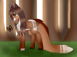 Size: 3941x2910 | Tagged: safe, artist:cindydreamlight, oc, oc:maude, species:pegasus, species:pony, butterfly, female, mare, solo