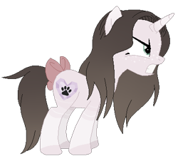 Size: 401x363 | Tagged: safe, artist:cindydreamlight, oc, oc only, oc:cindy, species:pony, species:unicorn, bow, discorded, female, hair bow, mare, simple background, solo, transparent background