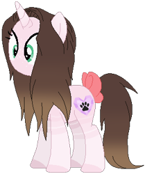 Size: 307x368 | Tagged: safe, artist:cindydreamlight, oc, oc:cindy, species:pony, bow, female, mare, modular, no mouth, simple background, solo, tail bow, transparent background