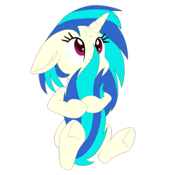 Size: 1280x1280 | Tagged: safe, artist:discorded, character:dj pon-3, character:vinyl scratch, species:pony, species:unicorn, cute, female, holding tail, hug, mare, simple background, solo, tail hug, transparent background