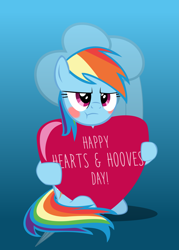 Size: 4587x6398 | Tagged: safe, artist:mrkat7214, character:rainbow dash, species:pony, episode:hearts and hooves day, g4, my little pony: friendship is magic, :t, absurd resolution, blushing, cute, female, grumpy, heart, madorable, rainbow dash is not amused, solo, tsunderainbow, tsundere, unamused, vector