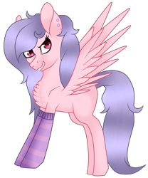 Size: 2311x2783 | Tagged: safe, artist:cindydreamlight, oc, species:pegasus, species:pony, clothing, female, mare, simple background, socks, solo, striped socks, transparent background