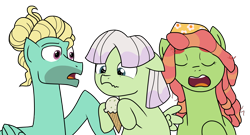 Size: 3264x1763 | Tagged: safe, artist:berrypunchrules, character:tree hugger, character:zephyr breeze, species:pony, female, male, shipping, straight, zephyrhugger