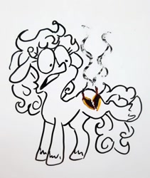 Size: 1511x1791 | Tagged: safe, artist:smirk, oc, oc:heartbreak, species:pony, brand, doodle, request, smoke, solo, whiteboard