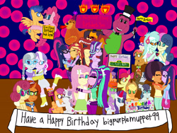 Size: 4032x3024 | Tagged: safe, artist:bigpurplemuppet99, character:apple bloom, character:applejack, character:aria blaze, character:babs seed, character:bon bon, character:button mash, character:coloratura, character:diamond tiara, character:flash sentry, character:fluttershy, character:garble, character:lyra heartstrings, character:pinkie pie, character:posey shy, character:rarity, character:rumble, character:saffron masala, character:scootaloo, character:silver spoon, character:spike, character:starlight glimmer, character:stellar flare, character:sunset shimmer, character:sweetie belle, character:sweetie drops, character:tender taps, character:twilight sparkle, character:twilight sparkle (scitwi), character:twist, species:eqg human, species:pegasus, species:pony, species:unicorn, ship:ariashy, ship:babstwist, ship:lyrabon, ship:rarajack, ship:scitwishimmer, ship:scootabelle, ship:silvertiara, ship:sparity, ship:sunsetsparkle, g4, my little pony: equestria girls, my little pony:equestria girls, afro, barney the dinosaur, bear in the big blue house, clothing, crack shipping, cutie mark, female, flutterblaze, gay, infidelity, kissing, lesbian, male, mare, pinkiesentry, poseyflare, rumblemash, shipping, skirt, starble, straight, tank top, twiffron, wings