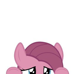 Size: 10000x10000 | Tagged: safe, artist:mrkat7214, part of a set, character:pinkamena diane pie, character:pinkie pie, species:pony, absurd resolution, cute, cuteamena, female, peekaboo, peeking, sad, sadorable, simple background, solo, soon, transparent background, vector