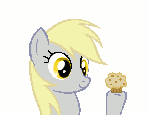 Size: 620x484 | Tagged: safe, artist:durpy, character:derpy hooves, species:pegasus, species:pony, animated, eating, female, gif, mare, muffin, puffy cheeks, simple background, solo, that pony sure does love muffins, white background