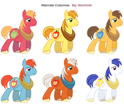 Size: 3700x3100 | Tagged: safe, artist:dey-chan, artist:pika-robo, character:big mcintosh, character:braeburn, character:caramel, species:earth pony, species:pony, g1, g4, alternate costumes, barnacle, chief, g1 to g4, generation leap, male, palette swap, recolor, simple background, stallion, transparent background, vector, wigwam