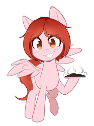 Size: 697x930 | Tagged: safe, artist:higgly-chan, oc, oc:weathervane, species:pegasus, species:pony, hoof hold, simple background, solo, transparent background, try