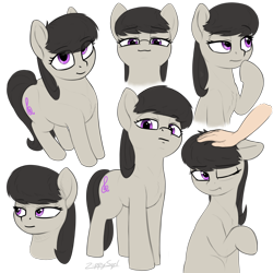 Size: 4000x4000 | Tagged: safe, artist:zippysqrl, character:octavia melody, species:earth pony, species:pony, :3, bored, bust, colored sketch, cute, disapproval, female, happy, head pat, looking at you, missing accessory, one eye closed, one hoof raised, pat, pathetic, simple background, smug, solo, tavibetes, thinking, transparent background