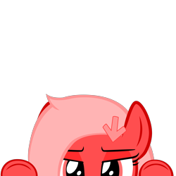 Size: 10000x10000 | Tagged: safe, artist:mrkat7214, derpibooru original, part of a set, oc, oc only, oc:downvote, species:pony, derpibooru, derpibooru ponified, absurd resolution, cute, downvote bait, downvotes are upvotes, lidded eyes, meta, ocbetes, peekaboo, peeking, ponified, simple background, solo, soon, transparent background, vector