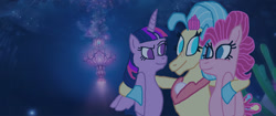 Size: 1300x547 | Tagged: safe, artist:bigpurplemuppet99, character:pinkie pie, character:princess skystar, character:twilight sparkle, character:twilight sparkle (alicorn), species:alicorn, species:pony, species:seapony (g4), ship:skypie, ship:twinkie, my little pony: the movie (2017), female, lesbian, polyamory, seaponified, seapony pinkie pie, seapony twilight, seaquestria, shipping, skypielight, species swap, twistar
