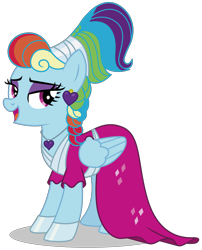 Size: 4068x5027 | Tagged: safe, artist:dragonchaser123, character:rainbow dash, species:pegasus, species:pony, episode:sparkle's seven, g4, my little pony: friendship is magic, absurd resolution, cute, dashabetes, ear piercing, earring, eyeshadow, female, jewelry, makeup, mare, megaradash, necklace, piercing, rainbow dash always dresses in style, simple background, solo, transparent background, vector