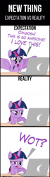 Size: 478x1673 | Tagged: safe, artist:mrkat7214, character:twilight sparkle, character:twilight sparkle (alicorn), species:alicorn, species:pony, comic:twilight vs. computer, comic, computer, female, laptop computer, looking at you, solo, squishy cheeks, starry eyes, twilight is not amused, unamused, wingding eyes