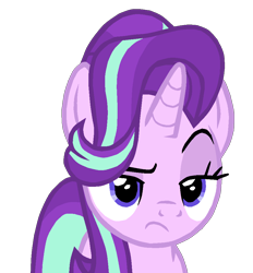 Size: 894x962 | Tagged: safe, artist:nightshadowmlp, character:starlight glimmer, species:pony, species:unicorn, episode:shadow play, g4, my little pony: friendship is magic, clip art, female, mare, ms paint, raised eyebrow, reformed starlight, simple background, solo, starlight is not amused, transparent background, unamused