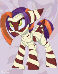 Size: 4724x5987 | Tagged: safe, artist:mistydash, oc, oc only, species:pegasus, species:pony, clothing, costume, female, mare, mummy, solo, zoom layer