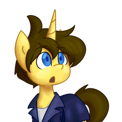 Size: 1360x1360 | Tagged: safe, artist:spheedc, oc, oc only, oc:dream chaser, species:pony, clothing, digital art, jacket, simple background, solo, transparent background