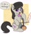 Size: 1642x1827 | Tagged: safe, artist:puetsua, character:octavia melody, species:earth pony, species:pony, g4, abstract background, cheek fluff, chest fluff, cute, dialogue, ear fluff, erhu, female, hoof hold, leg fluff, looking at you, mare, music notes, musical instrument, open mouth, signature, sitting, solo, speech bubble, tavibetes, text