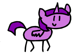 Size: 743x509 | Tagged: safe, artist:nightshadowmlp, artist:round trip, character:twilight sparkle, character:twilight sparkle (alicorn), species:alicorn, species:pony, clip art, female, in a nutshell, mare, ms paint, simple background, smiling, solo, transparent background, twinkle sprinkle