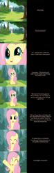 Size: 2000x6399 | Tagged: safe, artist:mlp-silver-quill, character:fluttershy, species:pegasus, species:pony, comic:fluttershy says goodnight, comic:pinkie pie says goodnight, against glass, circling stars, close-up, comic, cute, derp, female, fourth wall, glass, solo