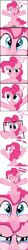 Size: 2000x18000 | Tagged: safe, artist:mrkat7214, character:pinkie pie, species:pony, blushing, breaking the fourth wall, bronybait, comic, crying, cute, diapinkes, dilated pupils, female, hug, pinkie being pinkie, sad, sadorable, simple background, solo, talking to viewer, teary eyes, transparent background, wavy mouth