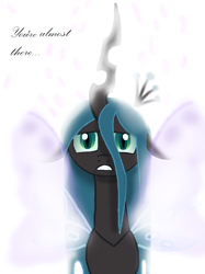 Size: 1001x1341 | Tagged: safe, artist:mr100dragon100, character:queen chrysalis, species:changeling, abstract background, butterfly wings, changeling queen, female, fixed, flower petals, reformation, repost, wings