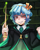 Size: 800x1000 | Tagged: safe, artist:tzc, character:cozy glow, species:human, g4, crossover, female, harry potter, hogwarts, humanized, magic, slytherin, smiling, smirk, solo, wand