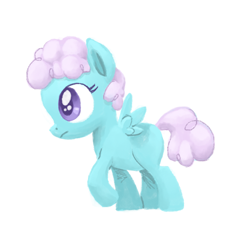 Size: 500x500 | Tagged: safe, artist:needsmoarg4, character:cottonbelle, species:pegasus, species:pony, blank flank, cottonbelle, female, filly, solo