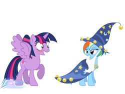 Size: 8000x6000 | Tagged: safe, artist:nightmaremoons, character:rainbow dash, character:twilight sparkle, character:twilight sparkle (alicorn), species:alicorn, species:pony, ship:twidash, absurd resolution, clothing, costume, female, lesbian, shipping, show accurate, simple background, transparent background, wings